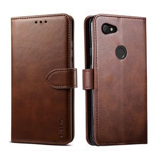 For Google Pixel 3a XL GUSSIM Business Style Horizontal Flip Leather Case with Holder & Card Slots & Wallet(Brown)