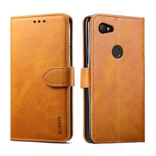 For Google Pixel 3a XL GUSSIM Business Style Horizontal Flip Leather Case with Holder & Card Slots & Wallet(Khaki)