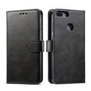 For Huawei P Smart GUSSIM Business Style Horizontal Flip Leather Case with Holder & Card Slots & Wallet(Black)