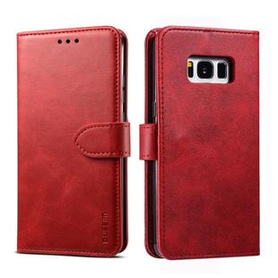 For Galaxy S8+ GUSSIM Business Style Horizontal Flip Leather Case with Holder & Card Slots & Wallet(Red)