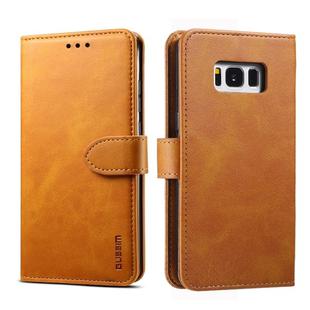 For Galaxy S8+ GUSSIM Business Style Horizontal Flip Leather Case with Holder & Card Slots & Wallet(Khaki)