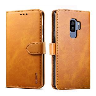 For Galaxy S9+ GUSSIM Business Style Horizontal Flip Leather Case with Holder & Card Slots & Wallet(Khaki)