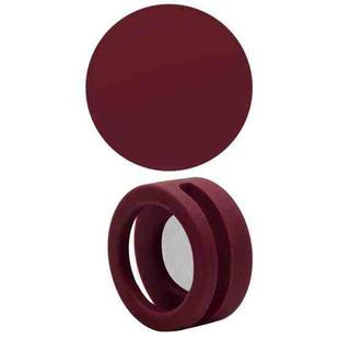 Pet Collar Anti-scratch Shockproof Silicone Case For AirTag, Size:35.9x35.9x19.2mm(wine Red)