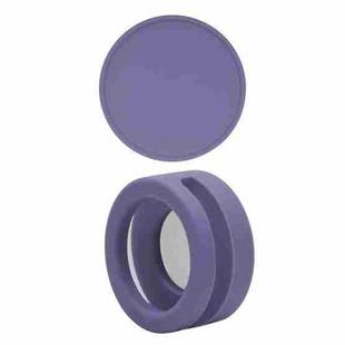 Pet Collar Anti-scratch Shockproof Silicone Case For AirTag, Size:35.9x35.9x19.2mm(Lavender Purple)