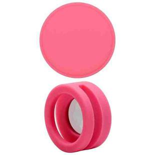 Pet Collar Anti-scratch Shockproof Silicone Case For AirTag, Size:35.9x35.9x19.2mm(Pink)