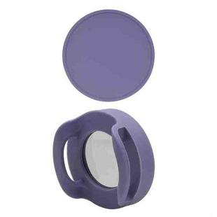 Pet Collar Anti-scratch Shockproof Silicone Case For AirTag, Size:34.1x34.1x17.2mm(Lavender Purple)