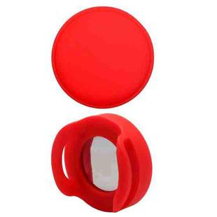 Pet Collar Anti-scratch Shockproof Silicone Case For AirTag, Size:34.1x34.1x17.2mm(Red)