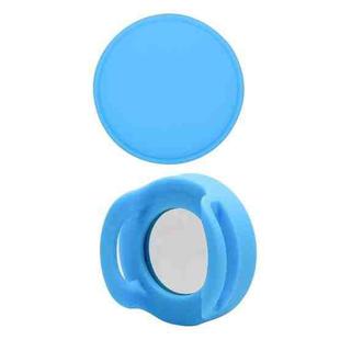Pet Collar Anti-scratch Shockproof Silicone Case For AirTag, Size:34.1x34.1x17.2mm(Sky Blue)