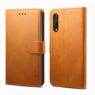 For Samsung Galaxy A30s / A50 / A50S GUSSIM Business Style Horizontal Flip Leather Case with Holder & Card Slots & Wallet(Khaki)