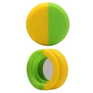 Pet Collar Anti-scratch Shockproof Silicone Case For AirTag, Size:34x34x16.7mm(Yellow Green)