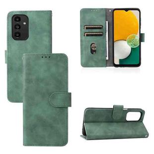 For Samsung Galaxy A13 4G Skin Feel Magnetic Buckle Calf Texture PU Phone Case(Green)