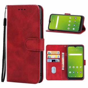 Leather Phone Case For Cricket Dream 5G/AT&A Radiant Max 5G(Red)