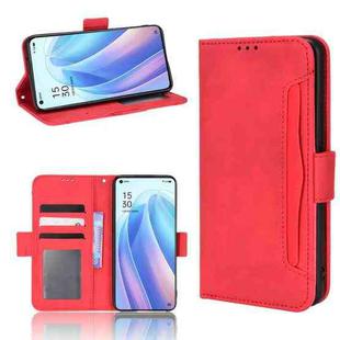 For OPPO Reno7 5G Skin Feel Calf Pattern Leather Phone Case(Red)
