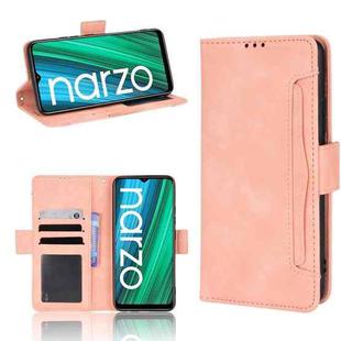 For OPPO Realme Narzo 50A Skin Feel Calf Pattern Leather Phone Case(Pink)