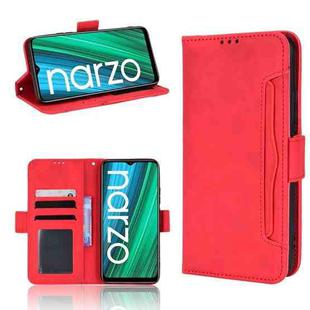 For OPPO Realme Narzo 50A Skin Feel Calf Pattern Leather Phone Case(Red)