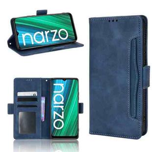 For OPPO Realme Narzo 50A Skin Feel Calf Pattern Leather Phone Case(Blue)