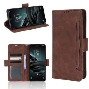 For TCL 20 XE Skin Feel Calf Pattern Leather Phone Case(Brown)