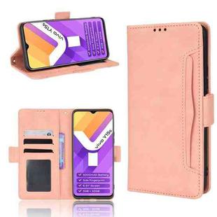 For vivo Y15s 2021 / Y15a Skin Feel Calf Pattern Leather Phone Case(Pink)