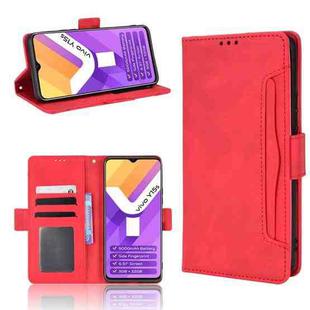 For vivo Y15s 2021 / Y15a Skin Feel Calf Pattern Leather Phone Case(Red)