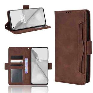 For OnePlus 10 Pro 5G Skin Feel Calf Pattern Leather Phone Case(Brown)