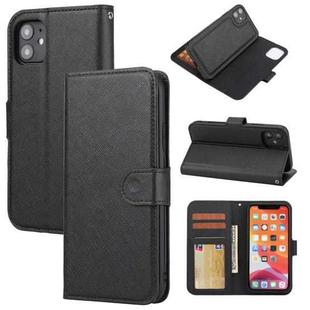 For iPhone 11 Pro Cross Texture Detachable Leather Phone Case(Black)