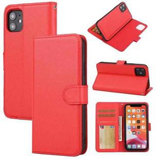 For iPhone 11 Pro Cross Texture Detachable Leather Phone Case(Red)