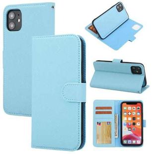 For iPhone 11 Pro Cross Texture Detachable Leather Phone Case(Blue)