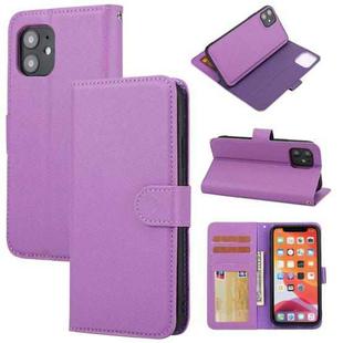 For iPhone 11 Pro Cross Texture Detachable Leather Phone Case(Purple)