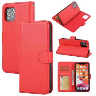 For iPhone 11 Pro Max Cross Texture Detachable Leather Phone Case (Red)