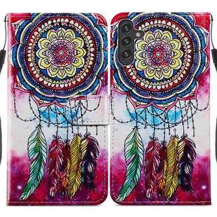 For Samsung Galaxy A13 Painted Pattern Horizontal Flip Leather Phone Case(Dreamcatcher)