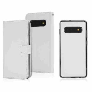 For Samsung Galaxy S10e Cross Texture Detachable Leather Phone Case(White)