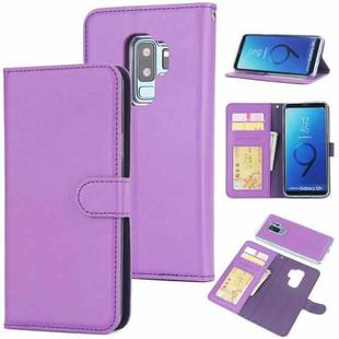 For Samsung Galaxy S9+ Cross Texture Detachable Leather Phone Case(Purple)