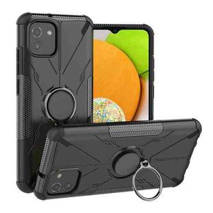 For Samsung Galaxy A03 Global Armor Bear Shockproof PC + TPU Phone Case(Black)