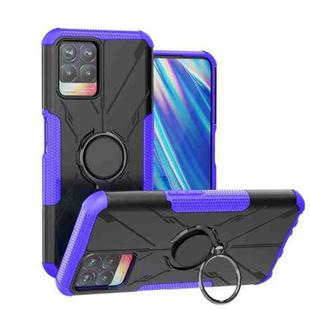 For OPPO Realme 8i Armor Bear Shockproof PC + TPU Protective Phone Case with Ring Holder(Purple)