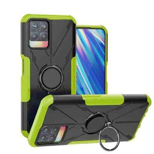 For OPPO Realme 8i Armor Bear Shockproof PC + TPU Protective Phone Case with Ring Holder(Green)