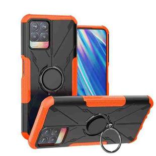 For OPPO Realme 8i Armor Bear Shockproof PC + TPU Protective Phone Case with Ring Holder(Orange)