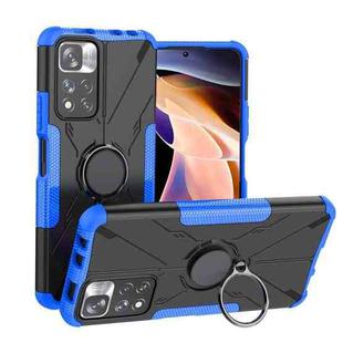 For Xiaomi Redmi Note 11 Pro Armor Bear Shockproof PC + TPU Protective Phone Case with Ring Holder(Blue)