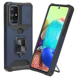 For Samsung Galaxy A33 5G Sliding Camera Cover Design PC + TPU Shockproof Phone Case(Blue)