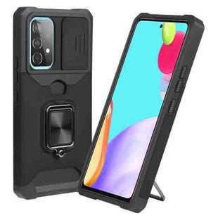 For Samsung Galaxy A53 5G Sliding Camera Cover Design PC + TPU Shockproof Phone Case(Black)