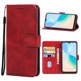 Leather Phone Case For vivo Y33T(Red)