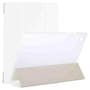 For Samsung Galaxy Tab A8 10.5 2021 X200 / X205 Silk Texture 3-fold Leather Tablet Case(White)