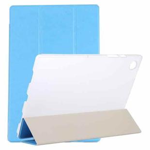 For Samsung Galaxy Tab A8 10.5 2021 X200 / X205 Silk Texture 3-fold Leather Tablet Case(Sky Blue)