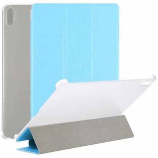 For Huawei MatePad 11 2021 Silk Texture Three-fold Leather Tablet Case(Blue)