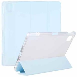 For Xiaomi Mi Pad 5 Pen Slot Transparent Back Cover Leather Tablet Case(Sky Blue)