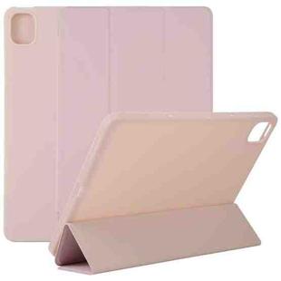 For Xiaomi Mi Pad 5 TPU Three-fold Leather Tablet Case(Pink)