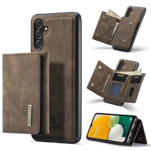 For Samsung Galaxy A13 5G DG.MING M1 Series 3-Fold Multi Card Wallet  Phone Case(Coffee)