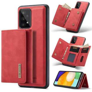 For Samsung Galaxy A53 5G DG.MING M1 Series 3-Fold Multi Card Wallet  Phone Case(Red)