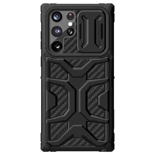 For Samsung Galaxy S22 Ultra 5G NILLKIN Sliding Camera Cover TPU + PC Phone Case(Black)