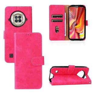 For DOOGEE S96 Pro Skin Feel Magnetic Buckle Calf Texture PU Phone Case(Rose Red)