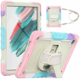 For Samsung Galaxy Tab A8 10.5 2021 X200 / X205 Silicone + PC Tablet Case(Beige + Camouflage Pink)